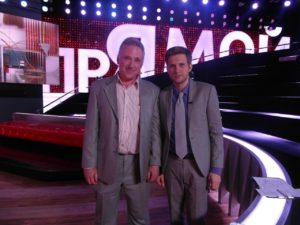 В студии "Прямого Эфира" (1 канал) - с известным телеведушим и актером Борисом Корчевниковым